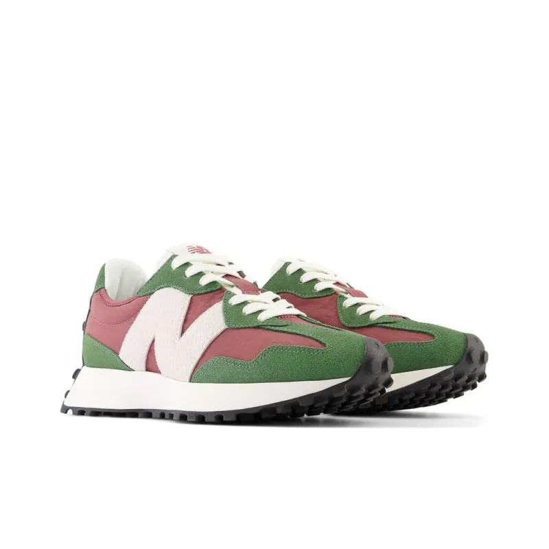 New Balance 327 Dark Green Red Women's-2