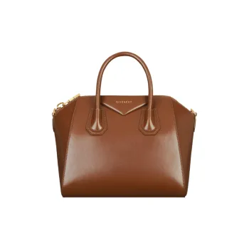 GIVENCHY Antigona Cow Leather Shoulder Bag Crossbody Bag Handbag Small Size Women's Walnut Brown