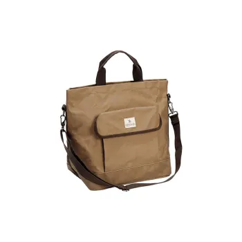 Snow Peak Canvas Bag, Shoulder Bag, Crossbody Bag, Handbag Small Size Unisex Light Umber