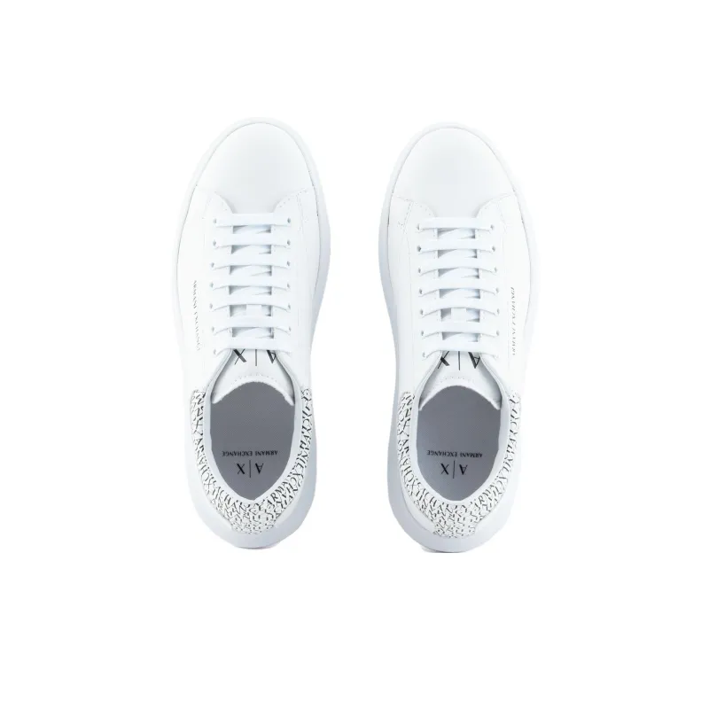 ARMANI EXCHANGEAE Low Top Skateboard Shoes Men's White-2