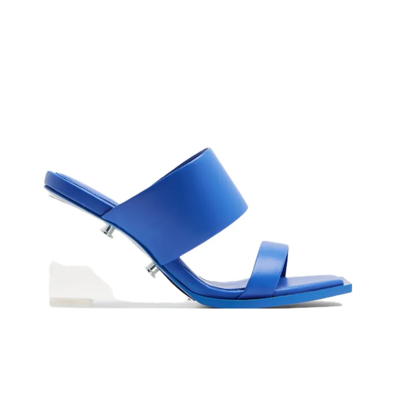 Alexander McQueen Slip Resistant Slide Slippers Women's Galaxy Blue-1