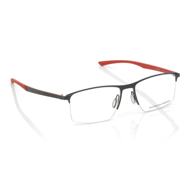 PORSCHE DESIGN Stainless Steel Carbon Fiber Rectangular Eyeglass Frames Unisex-5