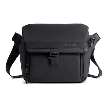 ARCTIC HUNTER Polyester Storage Bag Camera Bag Biker Bag Crossbody Bag Medium Size Unisex Black/Gray
