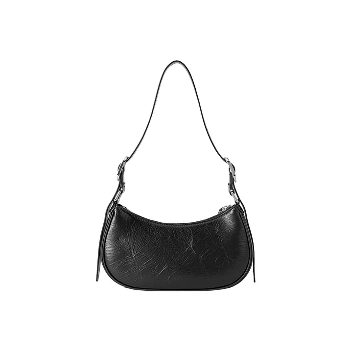 VANESSA HOGAN Cow Leather Handbag Shoulder Bag Crossbody Bag Medium Size Women's Black/Ecru-7