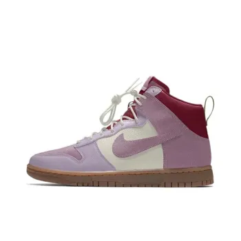 Nike Dunk High Cushioning And Breathable High Top Running Shoes Women's Light Purple