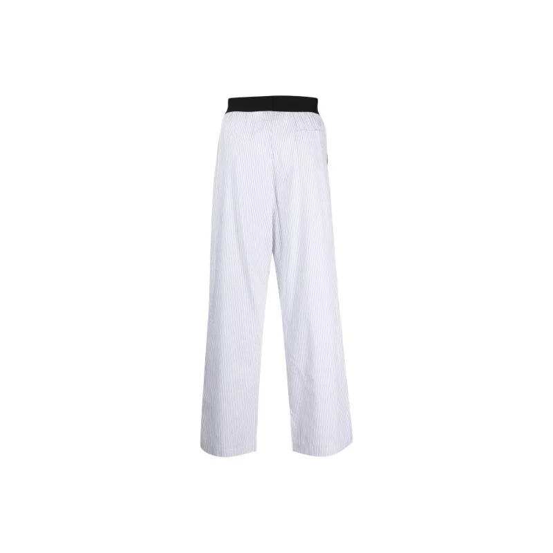 PALM ANGELS Logo-waistband Striped Pajama Trousers-1