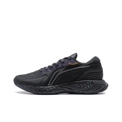 LiNing Cloud Shield Cushioning Reflective Rebound Low Top Running Shoes Men's Black