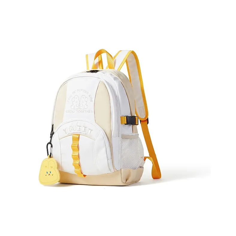 Sound For Life Nylon Fabric Backpack Large Size Women's Ecru/Apricot-7