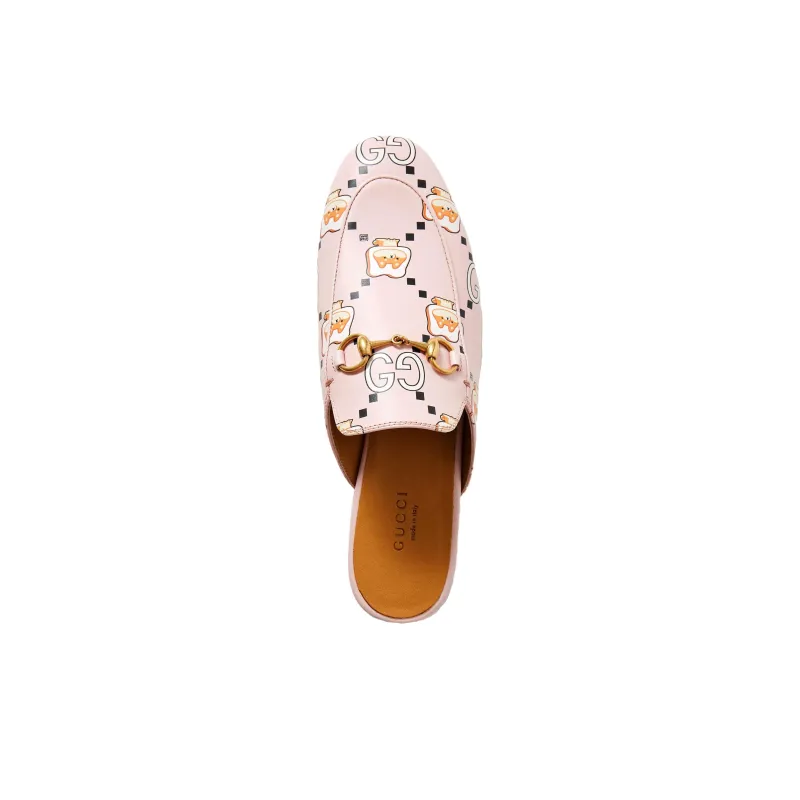 GUCCI Princetown Wrap-toe Slippers Women's Light Pink-4