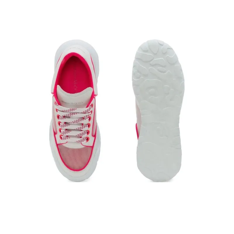 Alexander McQueen Low Top Casual Shoes Women's White Pink-4