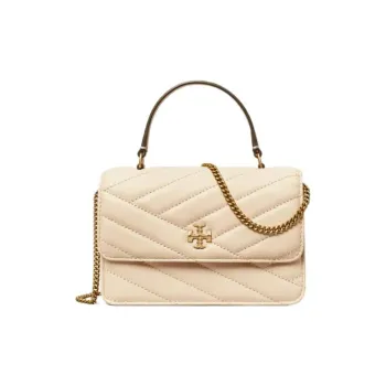 TORY BURCH Kira Leather Envelope Bag Wallet Portable Crossbody Bag Shoulder Bag Mini Women's Cream