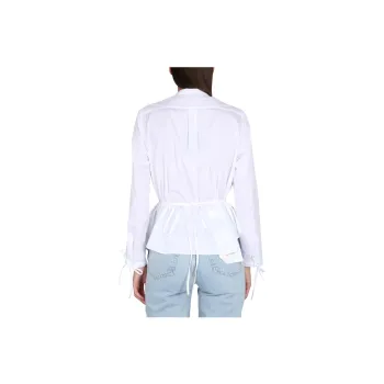 ASPESI Peplum Buttoned Long-Sleeved Shirt