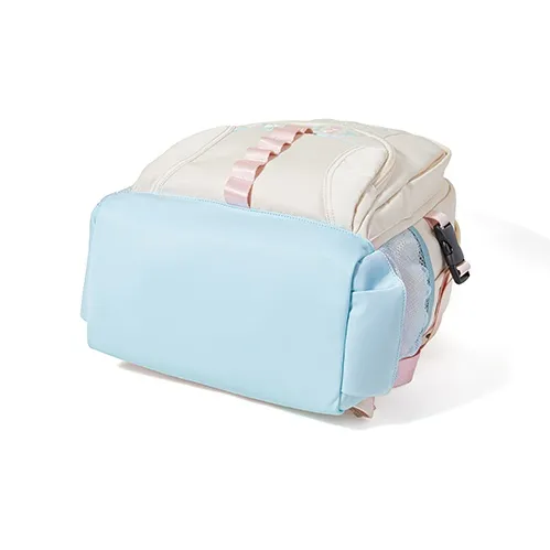 Sound For Life Nylon Fabric Backpack Large Size Women's Ecru/Apricot-4