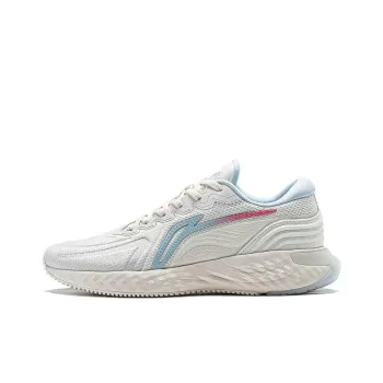 LiNing Cloud Shield Cushioning Reflective Rebound Low Top Running Shoes Women's Ecru