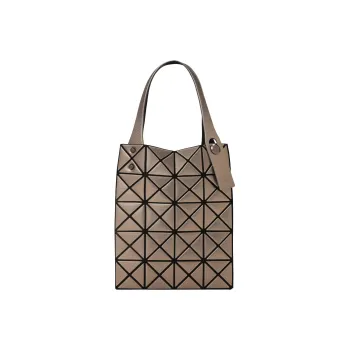 ISSEY MIYAKE Platinum Polyurethane Tote Bag Shopping Bag Handbag Regular Women's Brown