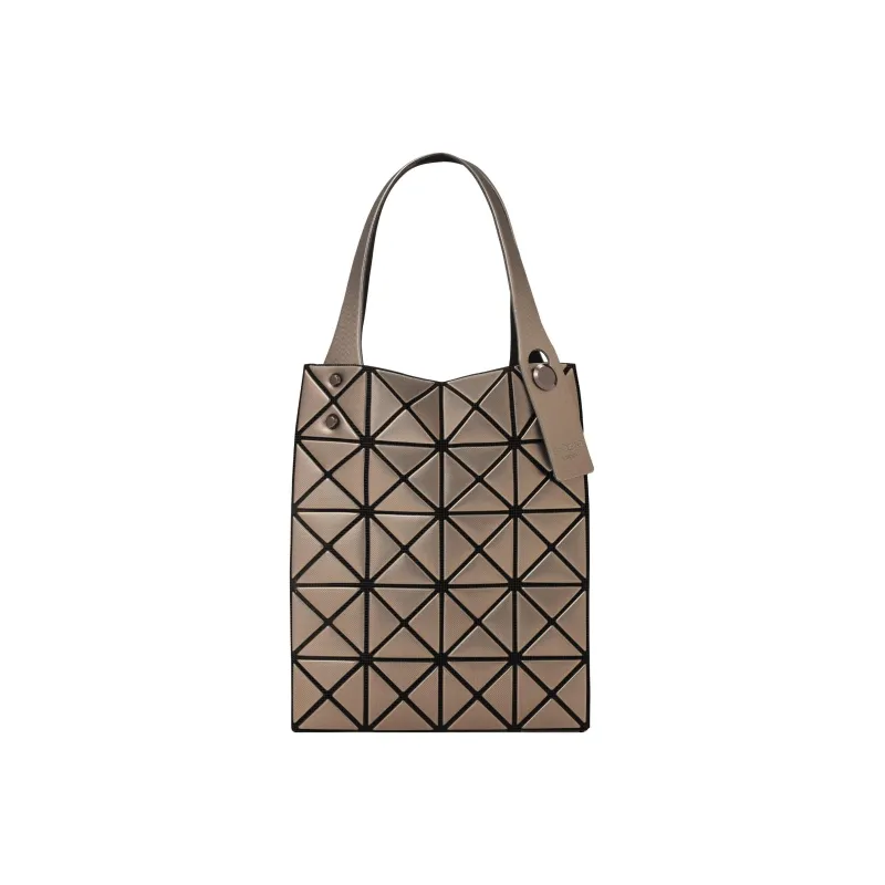 ISSEY MIYAKE Platinum Polyurethane Tote Bag Shopping Bag Handbag Regular Women's Brown-0