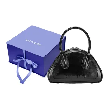 Lost In Echo Cow Leather Handbag Small Size Women's Black