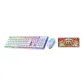 AOC KM100 White+Keyboard & Mouse Pad Set