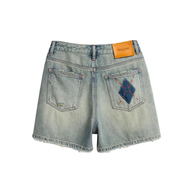 Ran and pure Denim Shorts Women's Vintage Blue-1