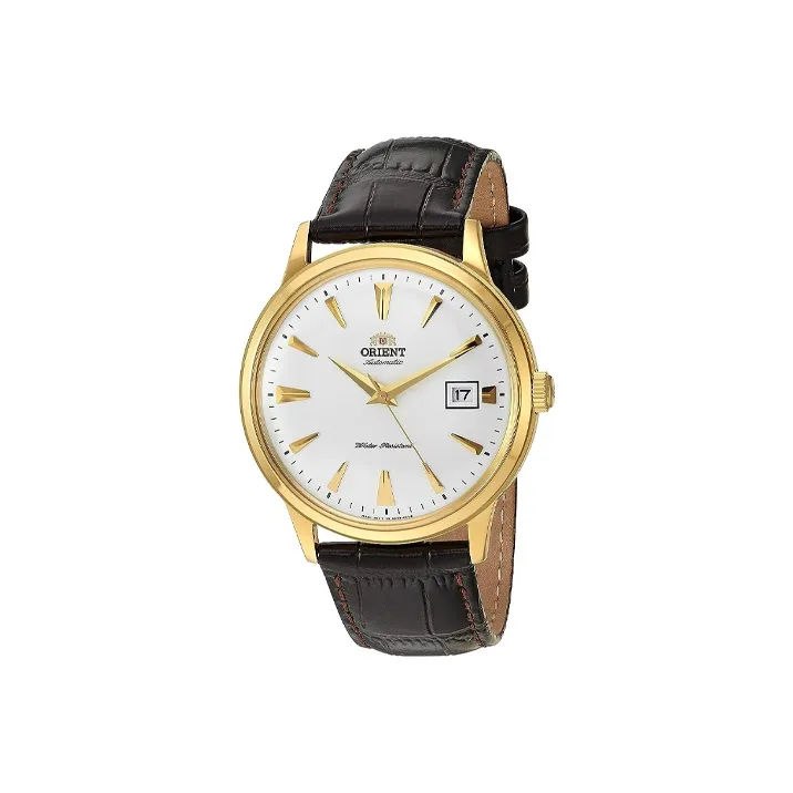 ORIENT Automatic Mechanical Movement Cowhide Strap Watch Men's Watches White Dial FAC00003W-0