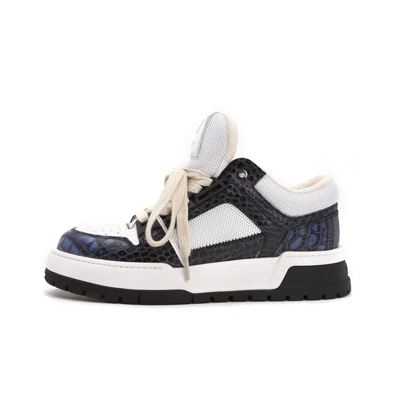 Satchi Low-Top Casual Shoes Men's Blue White 4CM-0