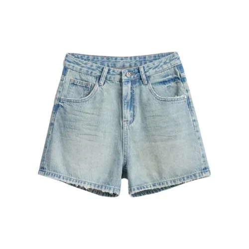 Ran and pure Denim Shorts Women's Light Blue