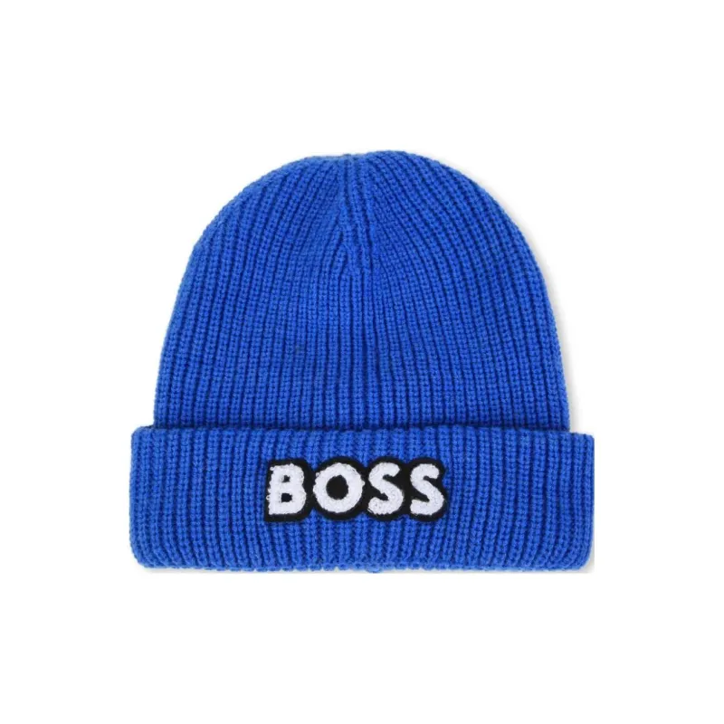 HUGO BOSS Wool Beanies Baby Blue-0