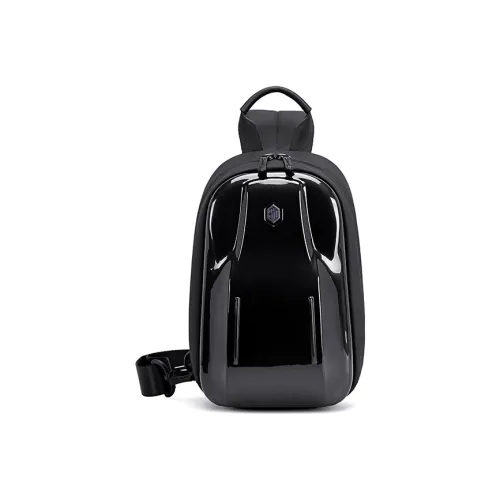 ARCTIC HUNTER Polyester Shoulder Bag Crossbody Bag Sling Bag Fanny Pack Medium Size Unisex Black/Gray