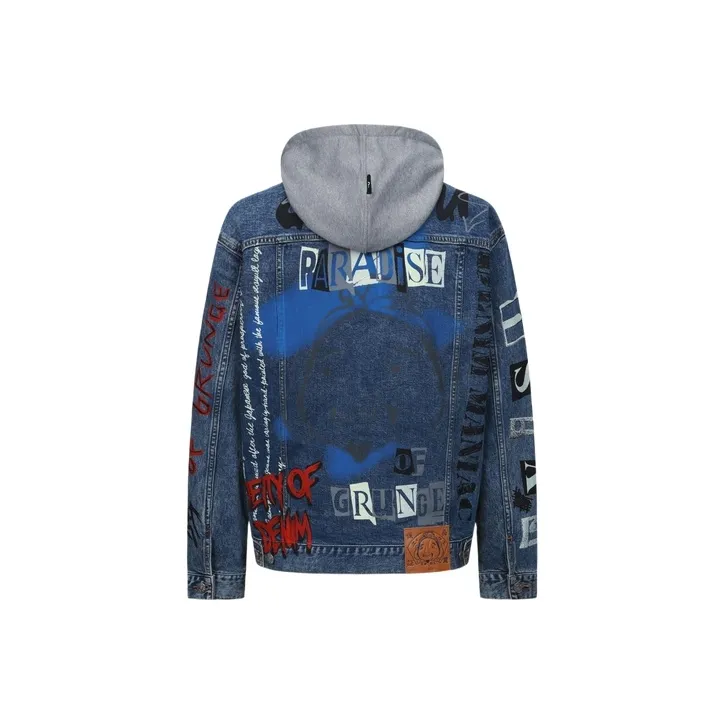 EVISU Denim Jackets Men Denim Blue-1