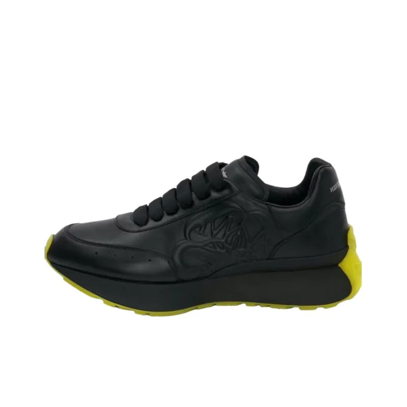 Alexander McQueen Sprint Runner Black Yellow-0