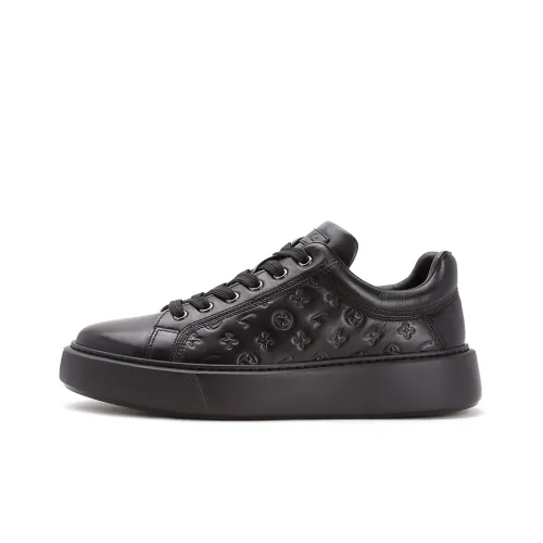 Satchi Anti Slip Wear Resistant Low Top Skateboard Shoes Men's Black