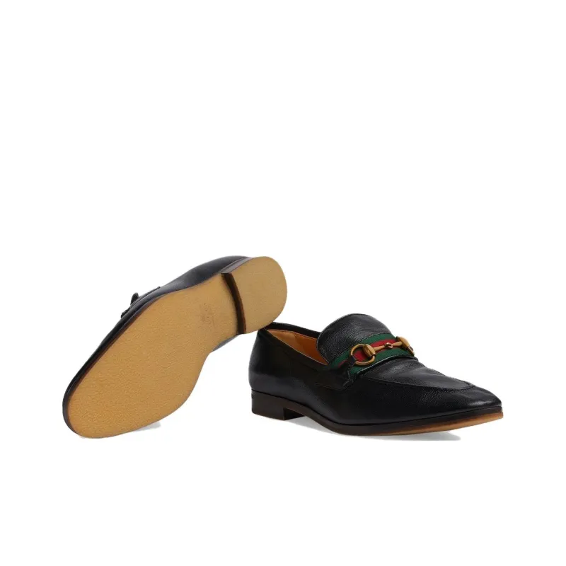 GUCCI Horsebit-detail Leather Loafers-4