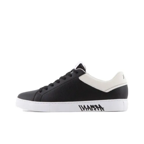 ARMANI EXCHANGE Skateboard Shoes Men Low-Top Black/White