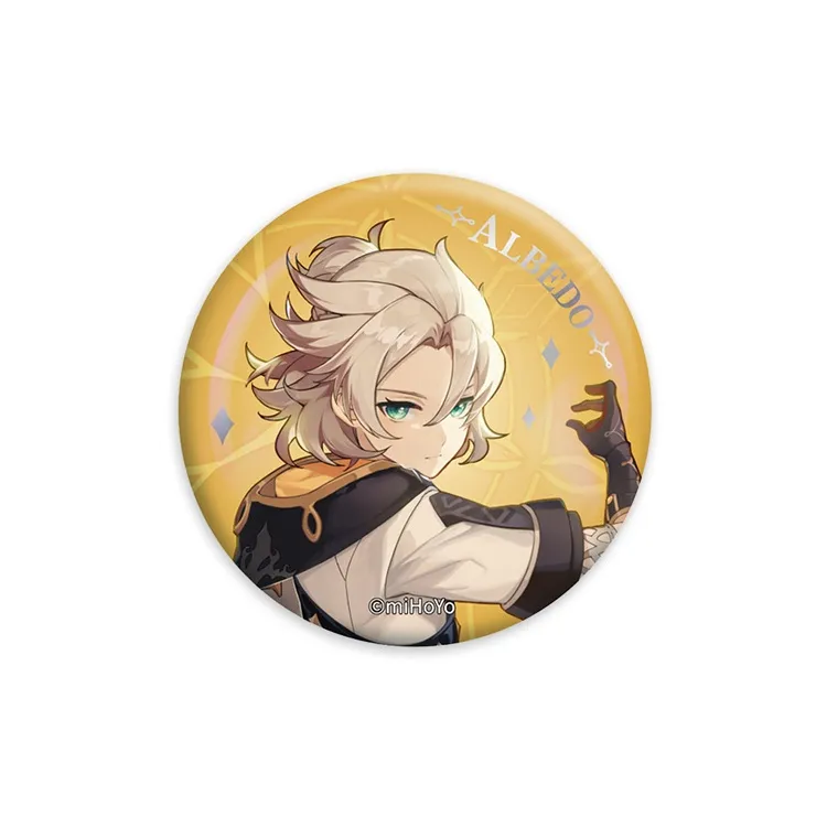 GenShin Xiao Zhongli Tartaglia Venti Hu Tao Abadeo Ganyu Qiqi Character Illustration Collection Badges-6