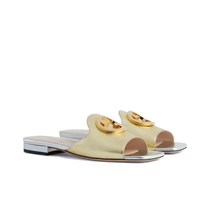 GUCCI Stylish Sandals Women's Gold-2