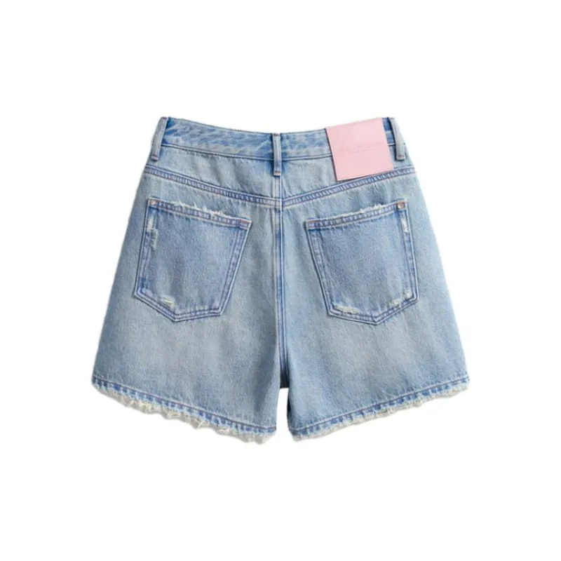 Ran and pure Denim Shorts Women's Light Blue-1