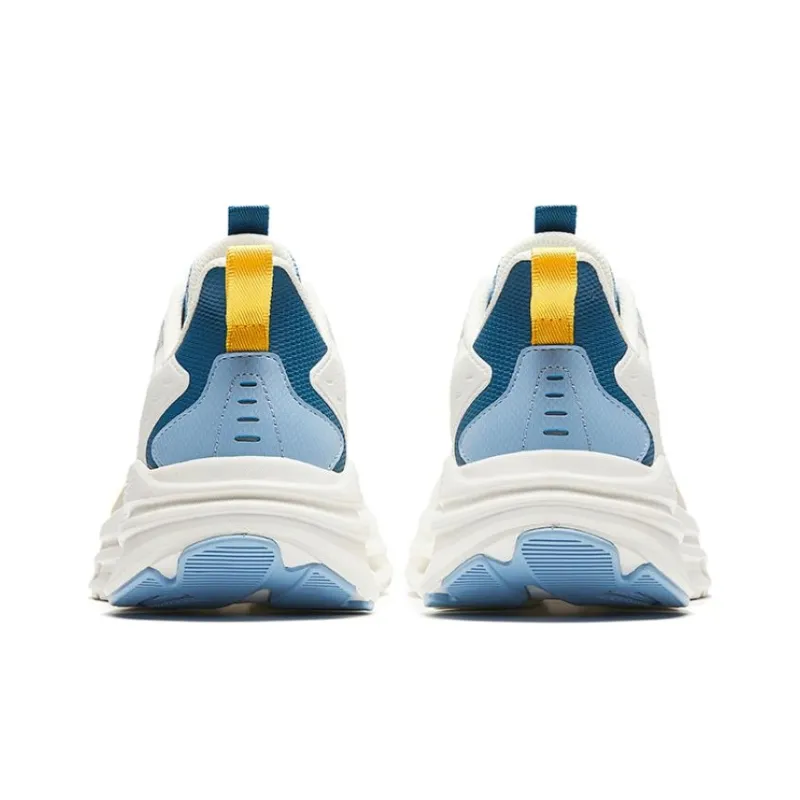 Anta Abrasion Resistant Breathable Low Top Running Shoes Men's Blue White-3
