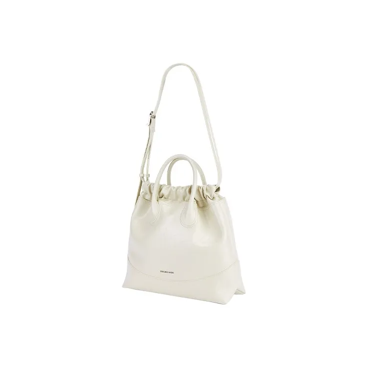 AMAZING SONG Stray Bag Series Cow Leather Tote Bag, Shopping Bag, Handbag, Crossbody Bag Tubas Women's Black/White-10
