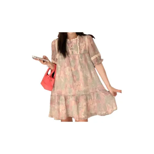 OTHERMIX Short-Sleeved Dresses Women's Pink Floral