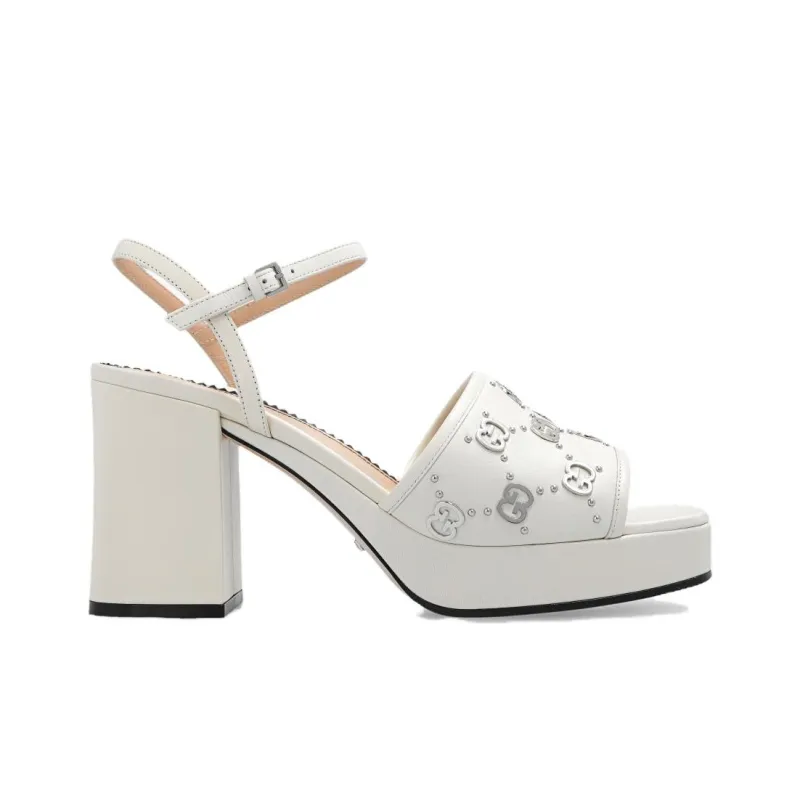 GUCCI GG Stud-embellished Platform Sandals-1