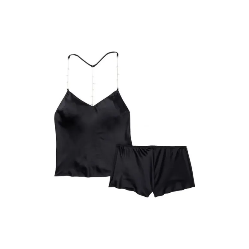 Victoria's Secret Pajama Set Women's Black-0