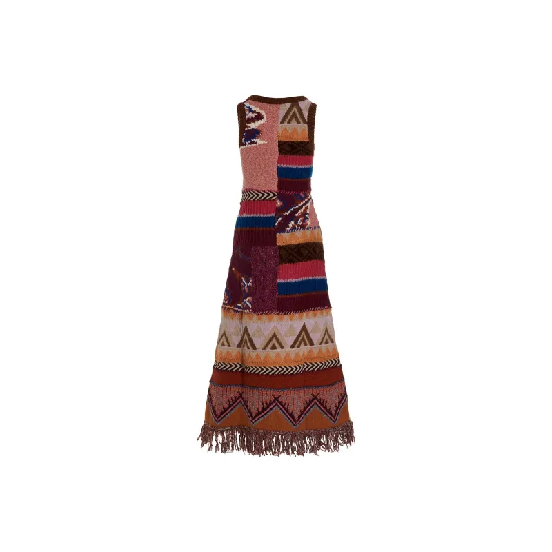 ETRO Intarsia Knit Long Dress-1