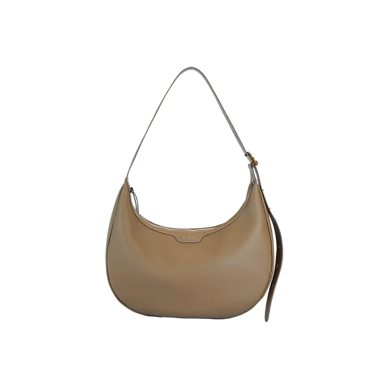 AMAZING SONG Cow Leather Crescent Bag, Shoulder Bag Large Size Women's-8