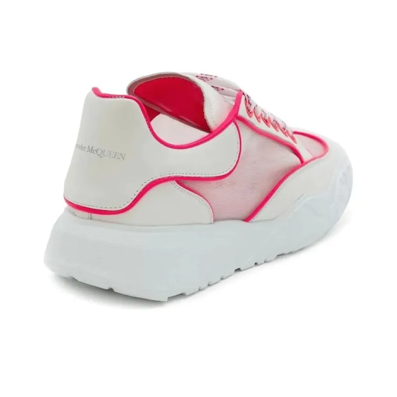 Alexander McQueen Low Top Casual Shoes Women's White Pink-3