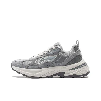 LiNing Beichen Cushioning Anti Slip And Wear Resistant Support Low Top Casual Shoes Women's Gray