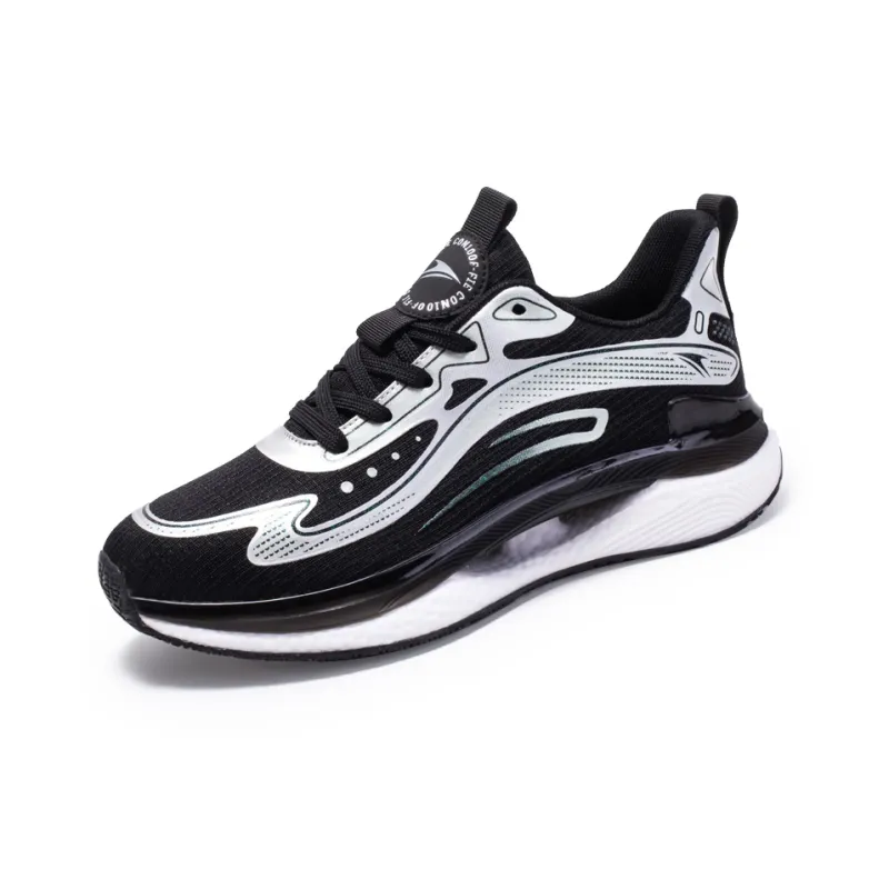 Kinglake Slip Resistant Low Top Casual Running Shoes Unisex Black-2
