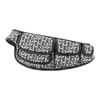 KENZO Fabric Fanny Pack Men's Heather Gray & Black