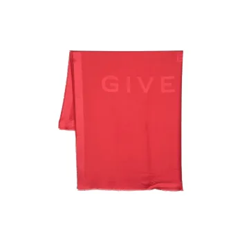 GIVENCHY Silk Scarves Women's Red