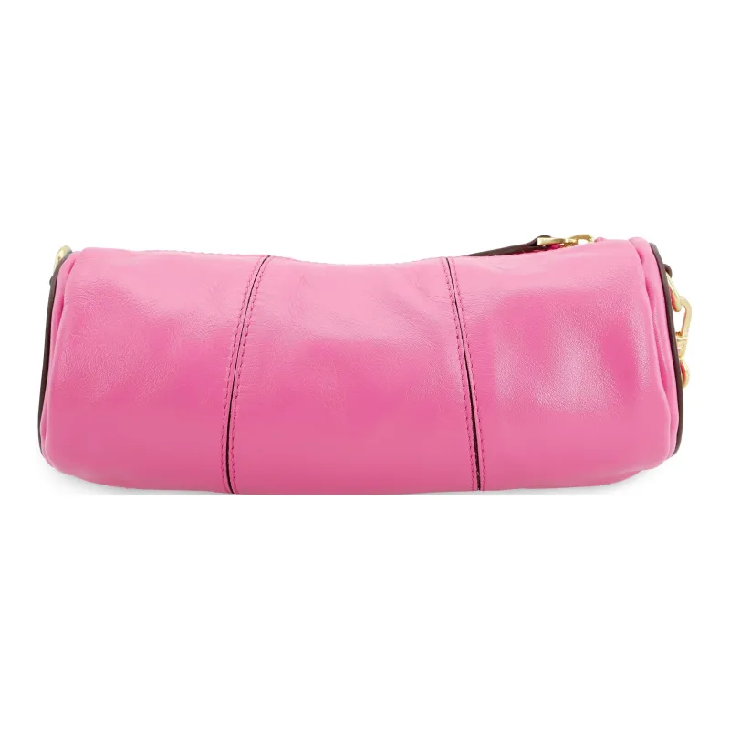Manu Atelier Calfskin Shoulder Bag Women's Fuchsia-4