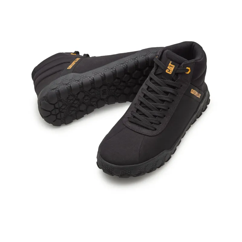 CAT Hex + Mid Canvas CODE Lightweight High Top Outdoor Shoes Unisex Black-2